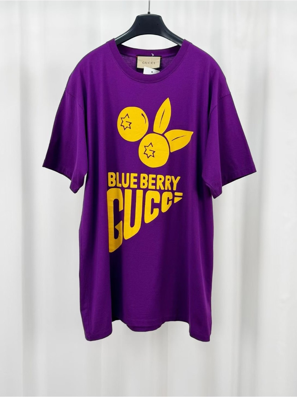 🚩steal Gucci Purple Tee with Yellow Blue Berry Graphic